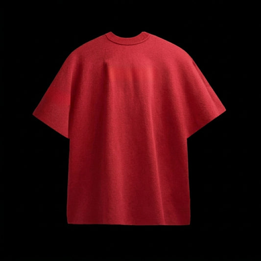 Red Unisex Terry Oversized Tee