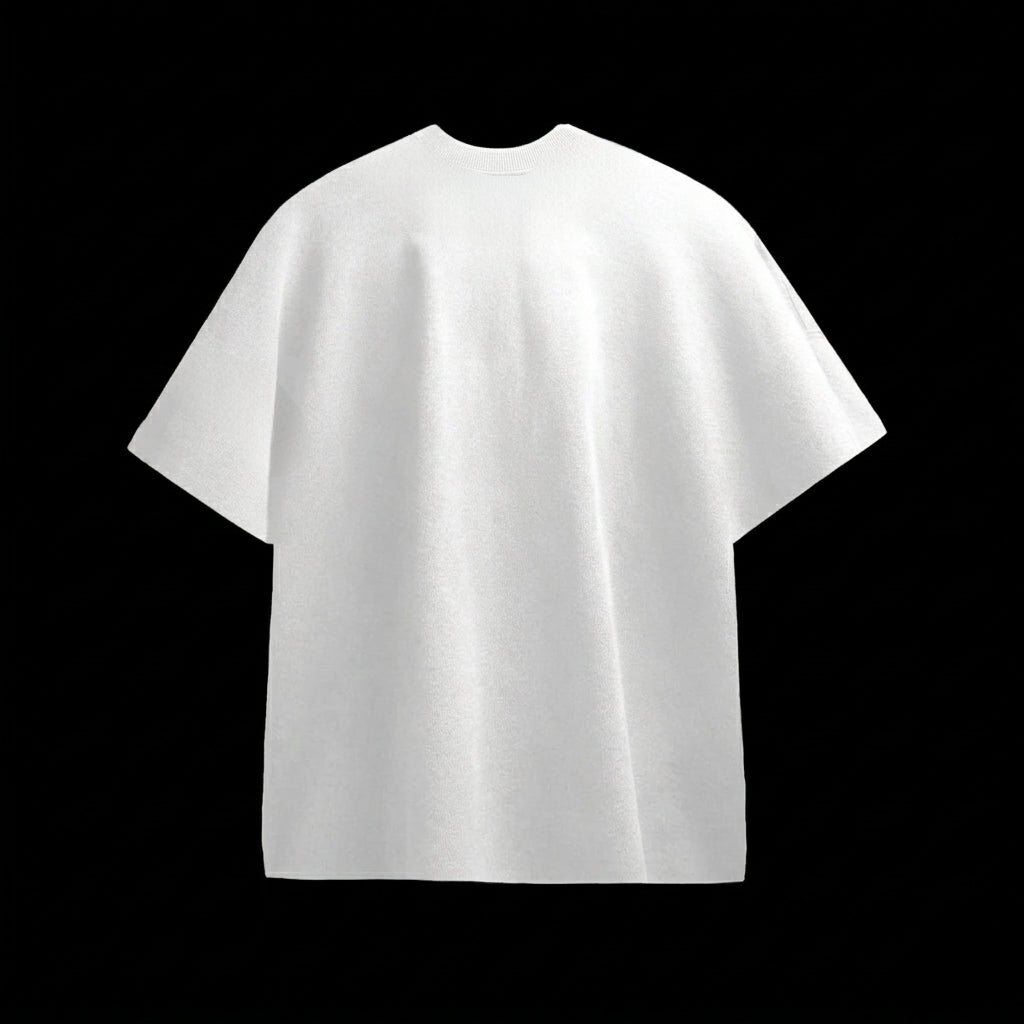 White Unisex Terry Oversized Tee