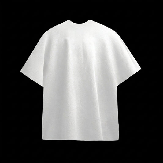 White Unisex Terry Oversized Tee