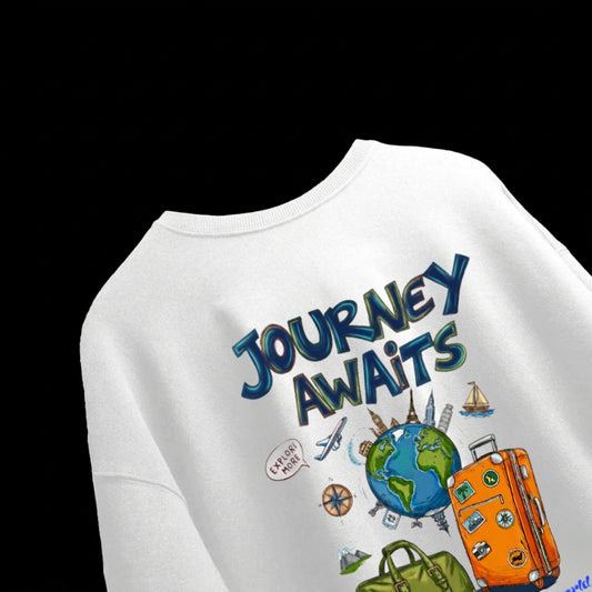 Journey Awaits Terry Oversized Tee