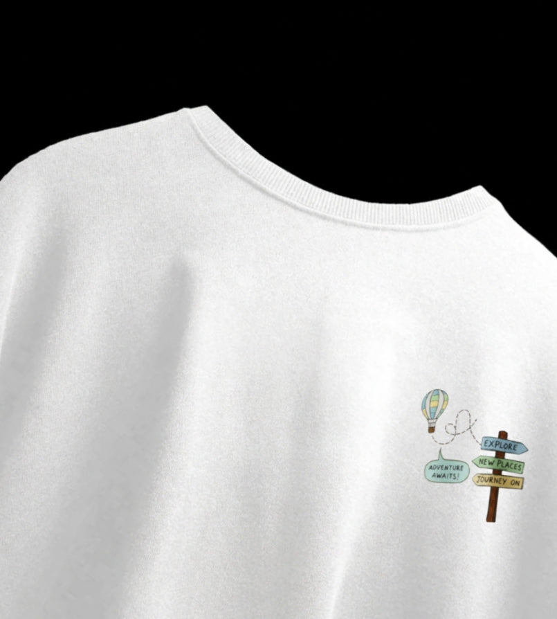 Journey Awaits Terry Oversized Tee