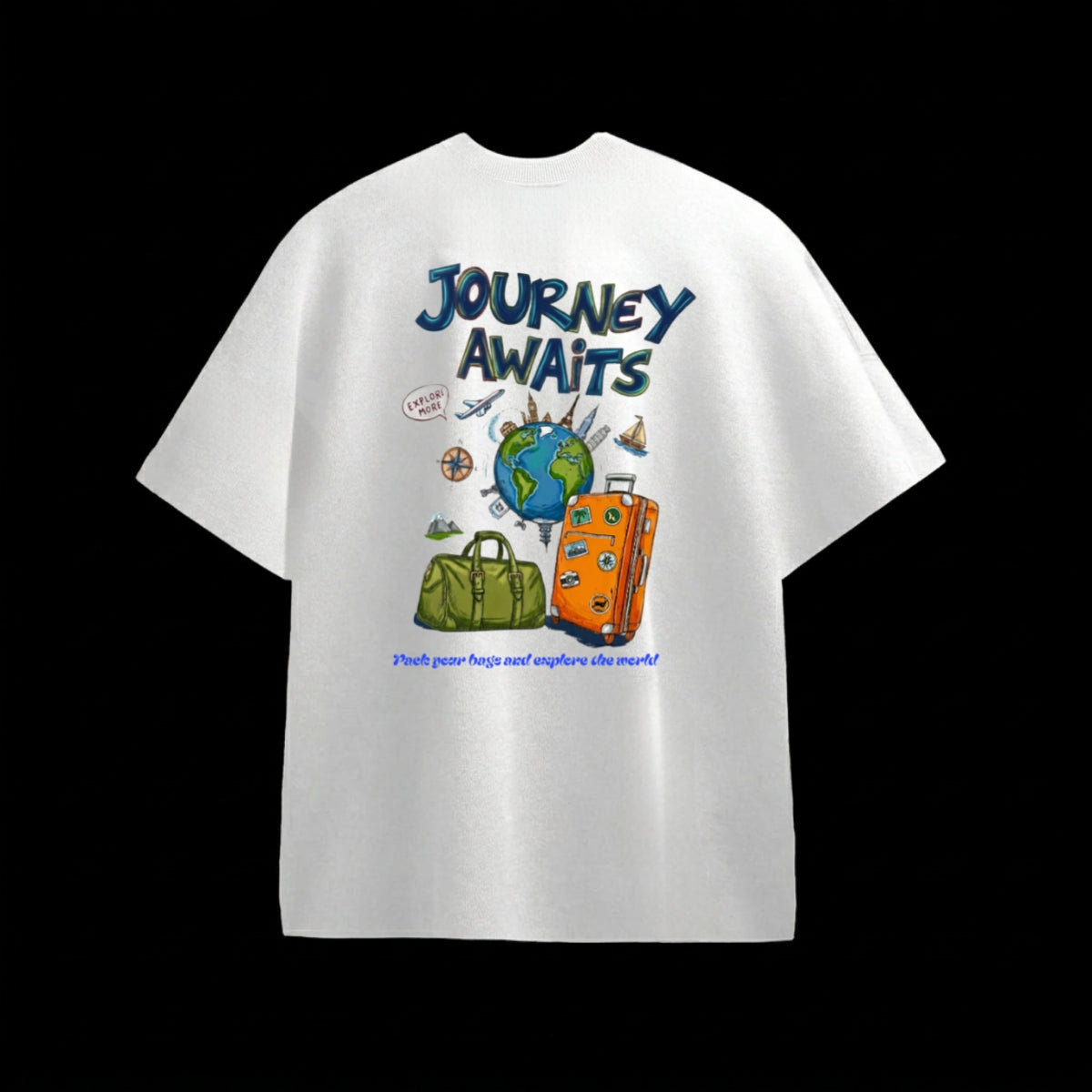 Journey Awaits Terry Oversized Tee