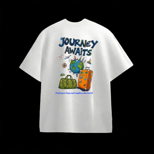 Journey Awaits Terry Oversized Tee