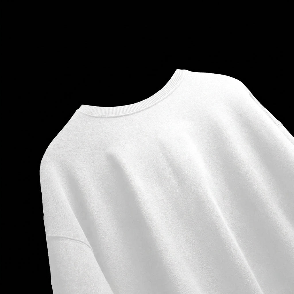 White Unisex Terry Oversized Tee