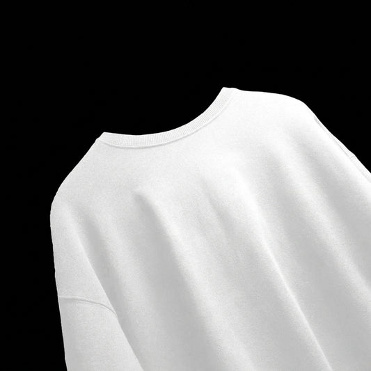 White Unisex Terry Oversized Tee
