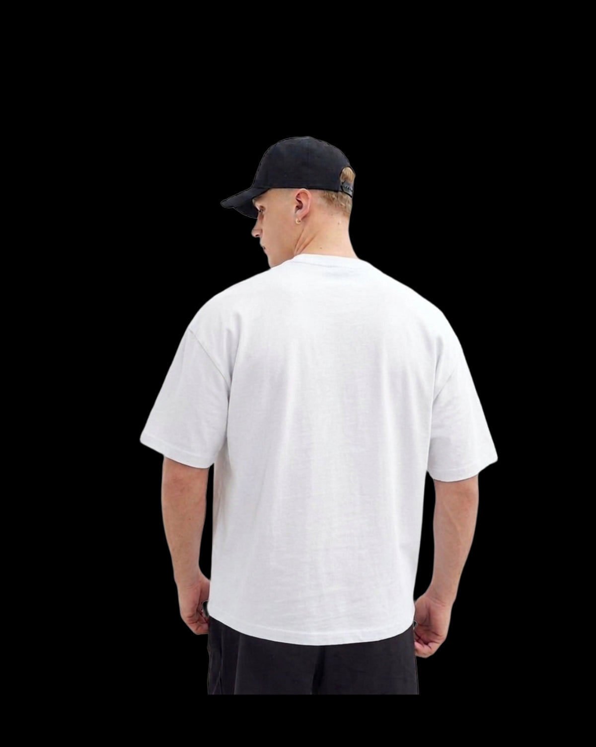 White Unisex Terry Oversized Tee