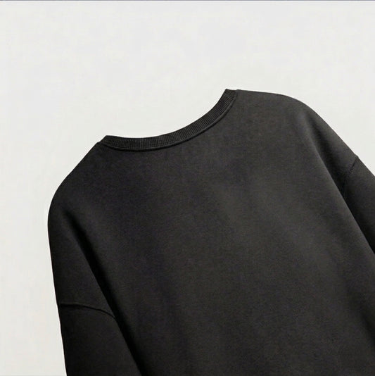 Black Unisex Terry Oversized Tee