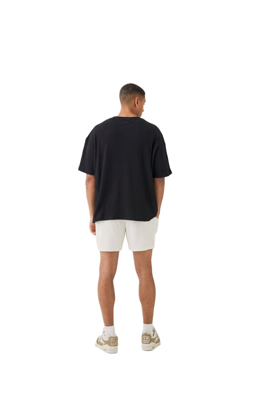 Black Unisex Terry Oversized Tee