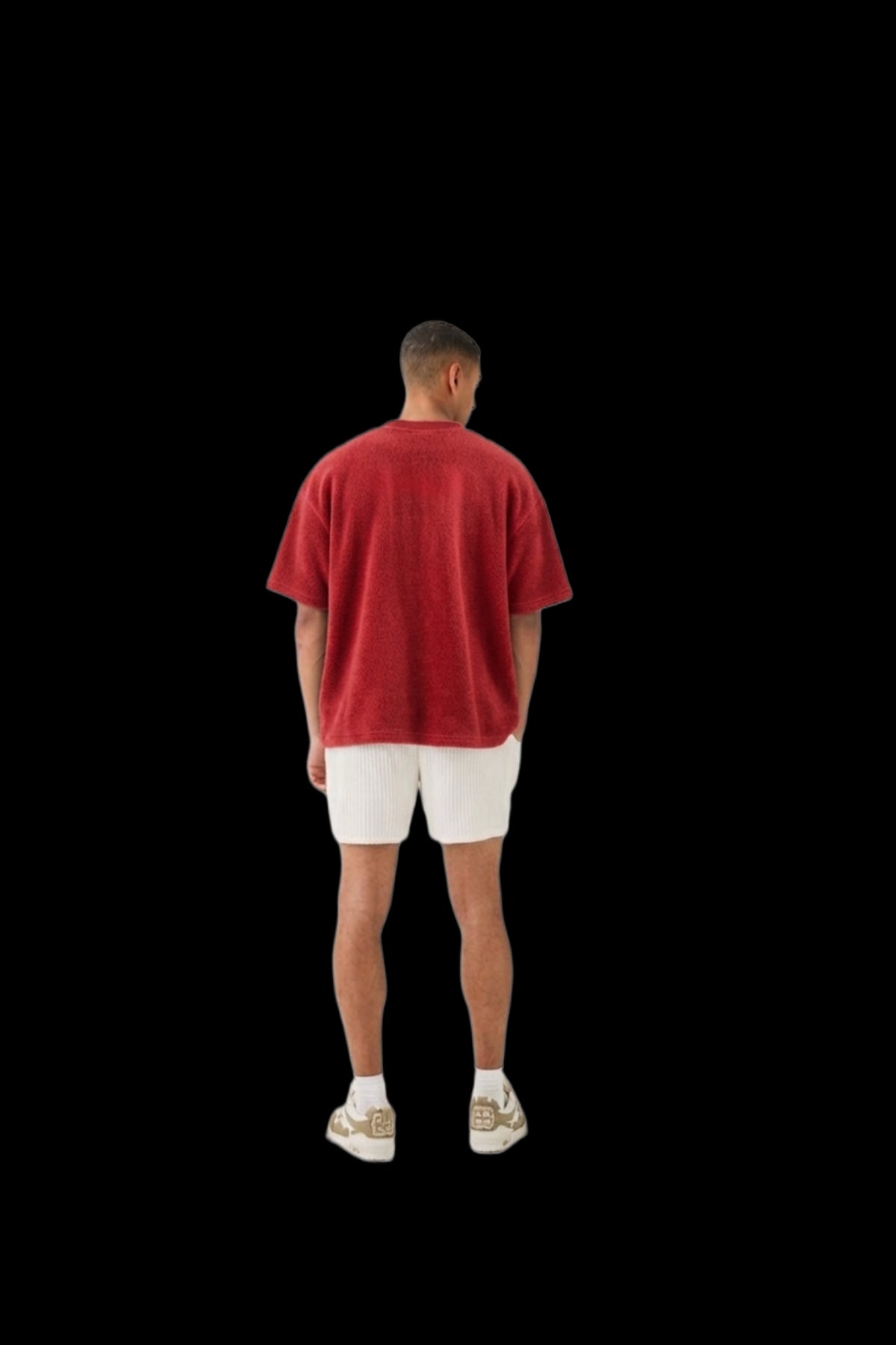 Red Unisex Terry Oversized Tee