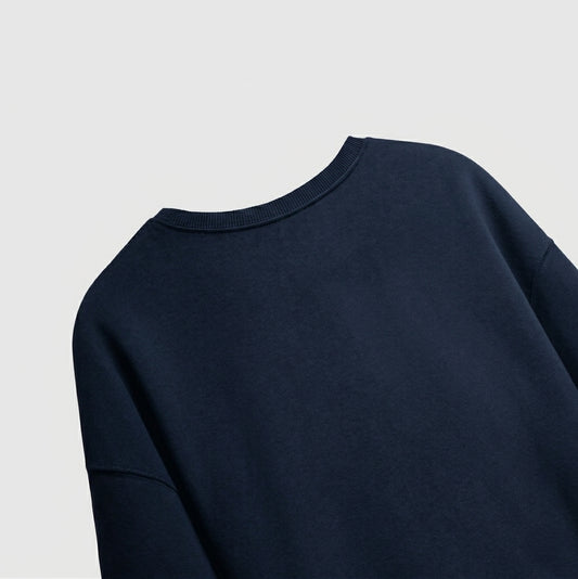 Navy Blue Unisex Terry Oversized Tee