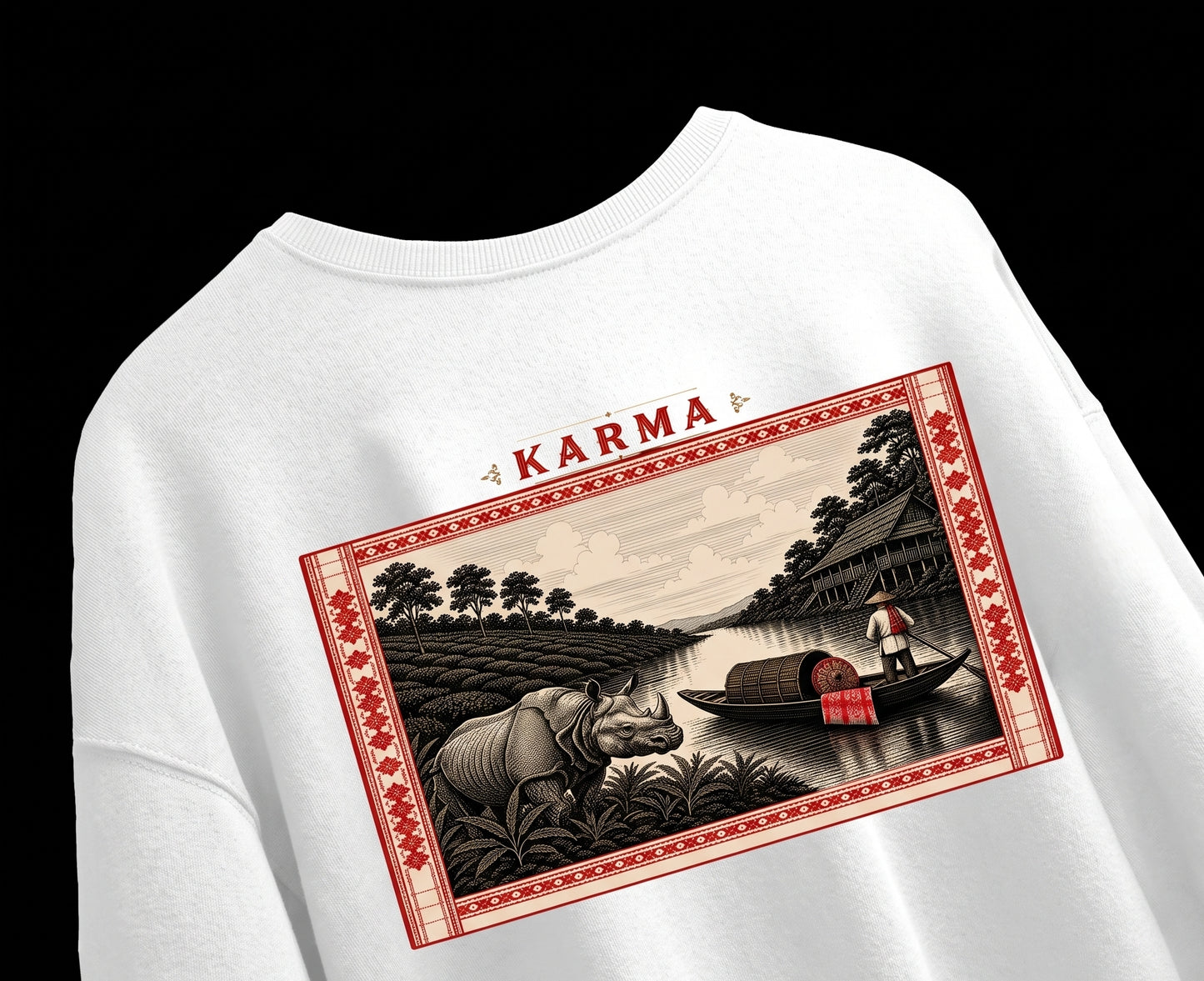Assam Heritage Unisex Terry Oversized Tee